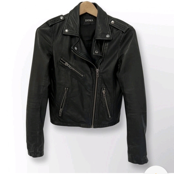 Doma Jackets & Blazers - Doma Leather Moto Jacket - Women's Size Small In Excellent Condition